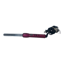 NU ME Curling iron WAND HB212 silver Red / Pink hair tool WORKS EUC - F5