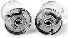 65Mm Crystal Large Door Knob VIRILL Glass Door Handle Clearwith DIY Screw Set