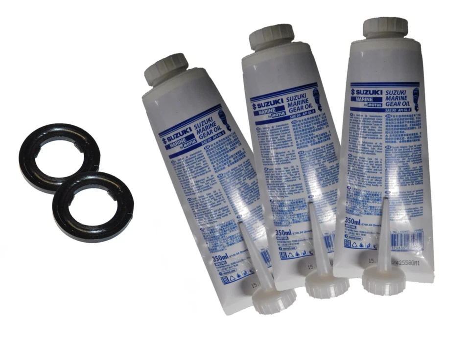 Suzuki Getriebeöl 3x 350ml inklusive Dichtring Boot Aussenborder Aussenbordmotor