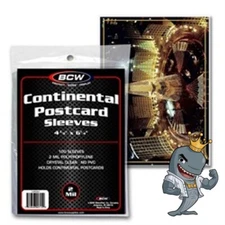 BCW Continental Postcard Sleeves 100ct FREE SHIP