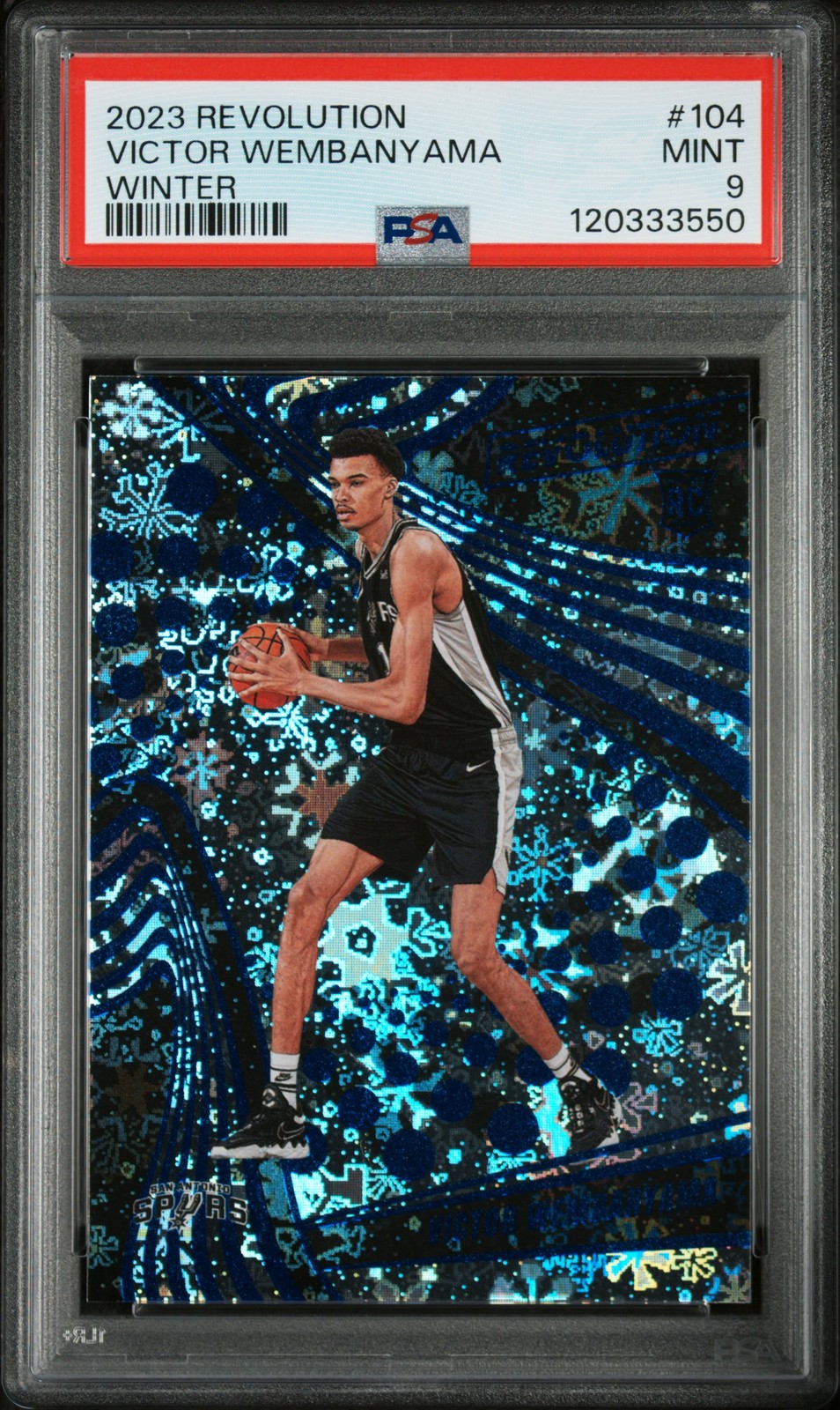 2023 PANINI REVOLUTION WINTER #104 VICTOR WEMBANYAMA PSA 9