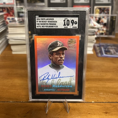 Rickey Henderson #FF-RH 2024 Topps Archives Fan Favorites Premium Autograph card