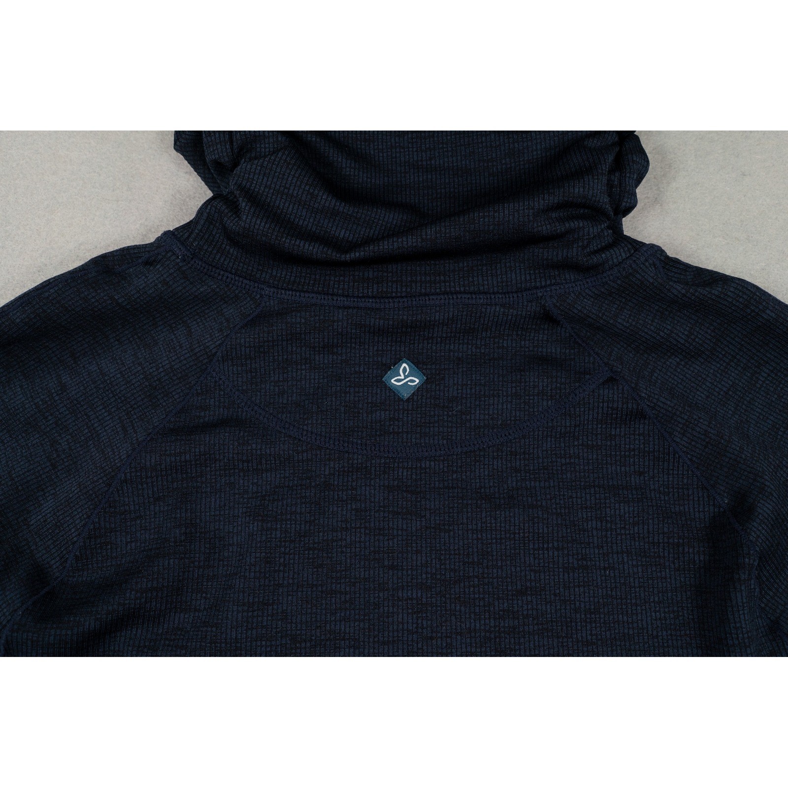 Prana Womens Navy Space Dye Cowl Neck Long Sleeve Thumbhole Active Top Small image 8