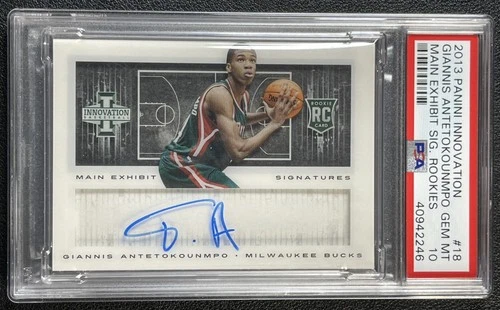 POP7 GIANNIS ANTETOKOUNMPO PSA 10 2013 PANINI INNOVATION #18 ROOKIE AUTO RC /299