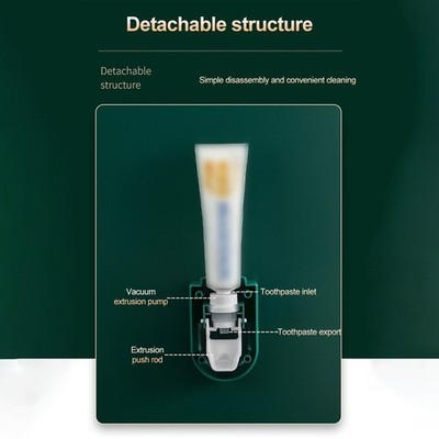 Platzsparende Zahnpasta und Zahnbürsten Organizer mit Push to Dispense