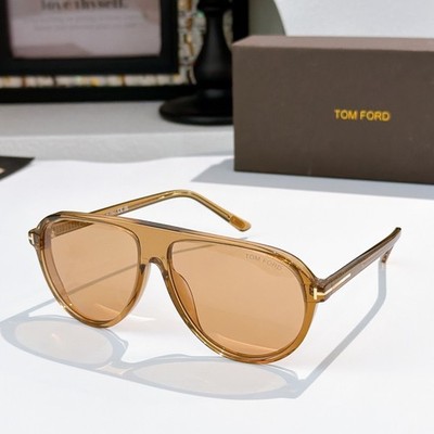 Tom Ford Marcus Sunglasses TF1023 48N Light Amber/Amber 58-15-145mm With Case