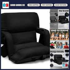 Wide Stadium Seats with Back Support - Extra Thick Bleacher Chairs, 6 Reclining