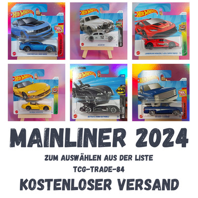 Hot Wheels 2024 Mainline Modelle Liste Auswahl - NEU OVP - 1:64 Sammlung TH 24
