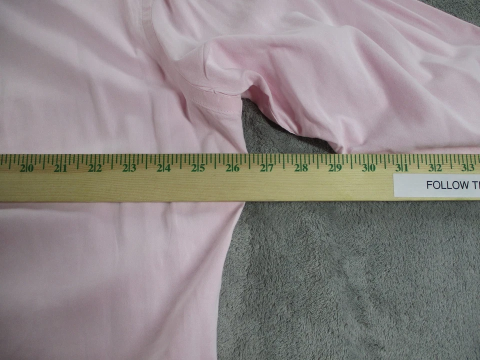 Camisa Oxford Gap Para Hombres 2XL Rosa Blanco Cuello Abotonado Manga Larga Bolsillo Algodón Foto 4 de 4