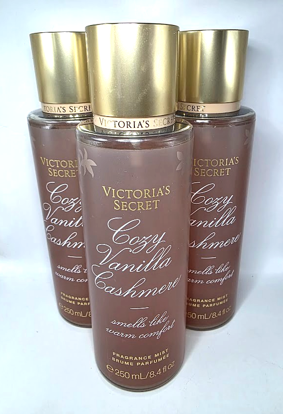 VICTORIA'S SECRET COZY VANILLA CASHMERE BODY MIST 8.4 FL OZ EACH