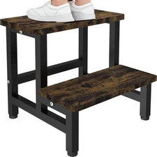 Wooden 2 Step Stool for Toddlers Kids and Adults, Heavy Duty Stepping Stools ...