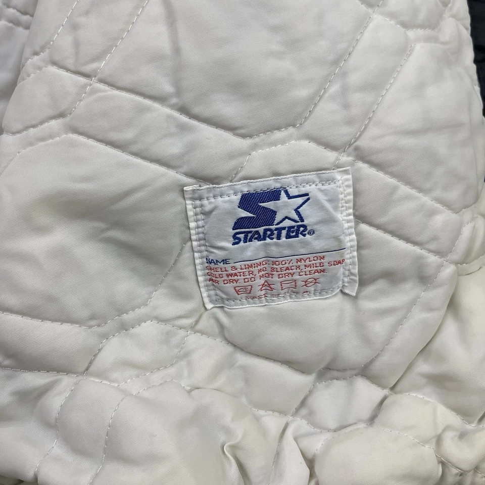 Vintage Miami Heat Jacket Mens XL STARTER Satin Bomber Snap Black Orange NBA USA - Image 4 of 4