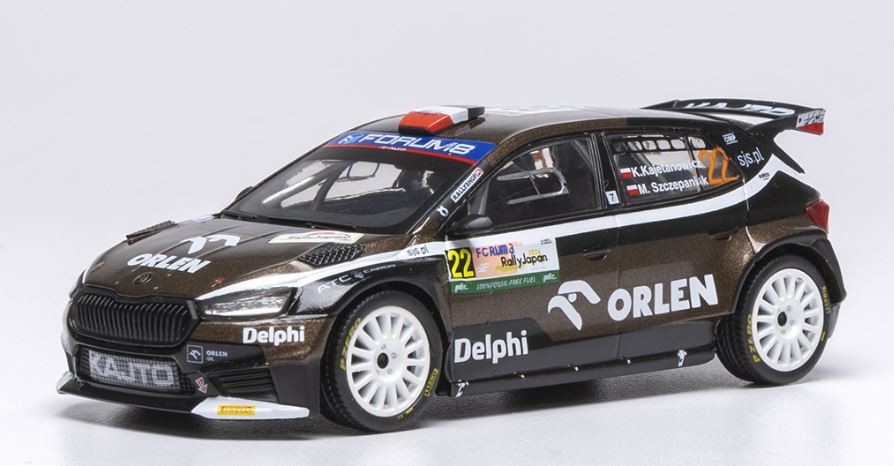 Miniature SKODA Fabia Rally2 IXO 1/43 de collection Rallye du Japon 2024