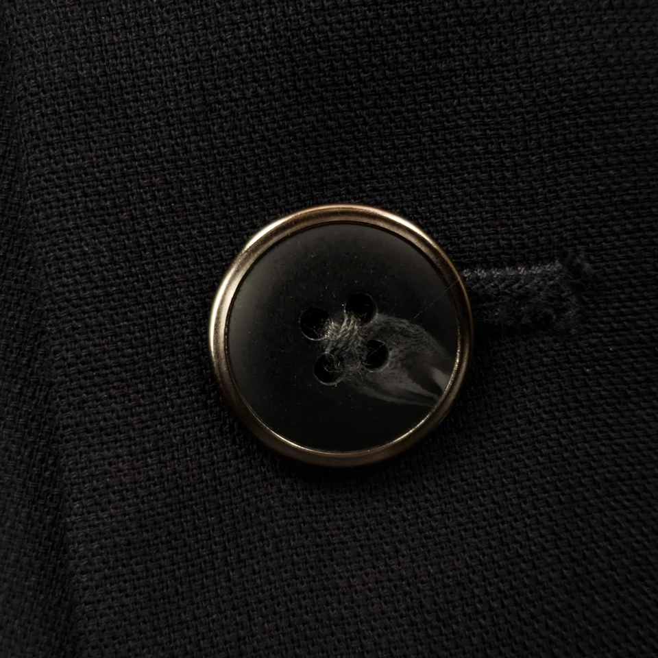 Abrigo Deportivo Pronto Uomo Para Hombre 60R Negro Lana Poli Dos Botones Doble Ventilación NUEVO Foto 3 de 4