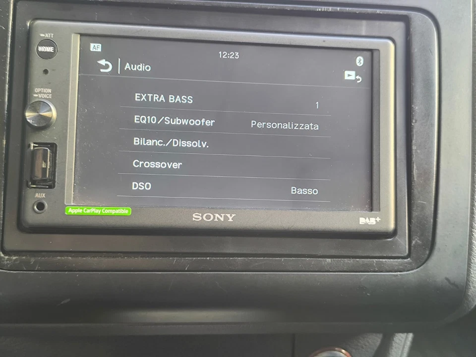 autoradio sony xav1005dab+ bluetooth usb aux 3 rca 55x4 reg hpf-lpf sub carplay - Immagine 2 di 4