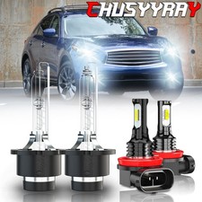 For Infiniti FX35 2006-2012 Xenon HID Headlight Bulbs High/Low  Fog Lighs Kit