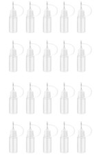 Precision Tip Applicator Bottles, Clear Plastic, 10ml Capacity, 20 White