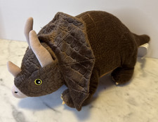 Kohls Cares Triceratops Dinosaur Plush Brown Stuffed Animal Toy 14"