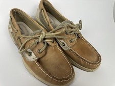 Sperry Women's Bluefish 2 Eye Boat Shoe Linen/Oat 9276619 US Size 7