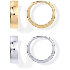 Small Hoop Earrings - 14K Gold Plated Sterling Silver