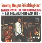 TOMMY BOYCE/BOBBY HART--PICTURE SLEEVE+45-(I WONDER WHAT SHE'S DOING TONIGHT)-PS