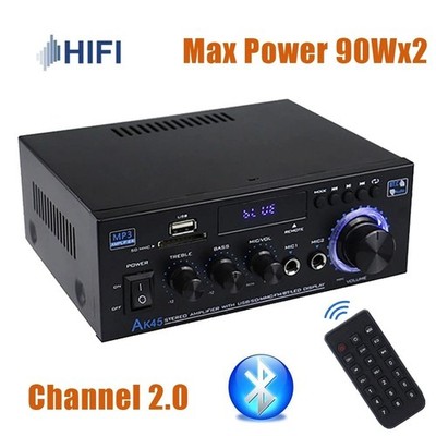 DE Verstärker Stereo Amplifier HIFI Digital Bluetooth FM USB Vollverstärker