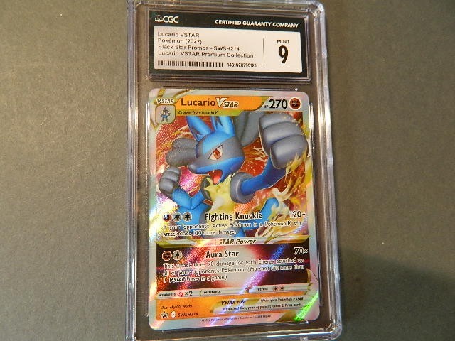 Lucario VSTAR Prem.Coll 2022 Pokémon SWSH BSP #214 Mint Rare LOW POP CGC 9