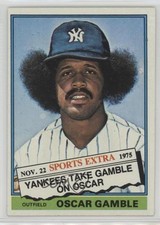 1976 Topps Traded Oscar Gamble #74 j9z
