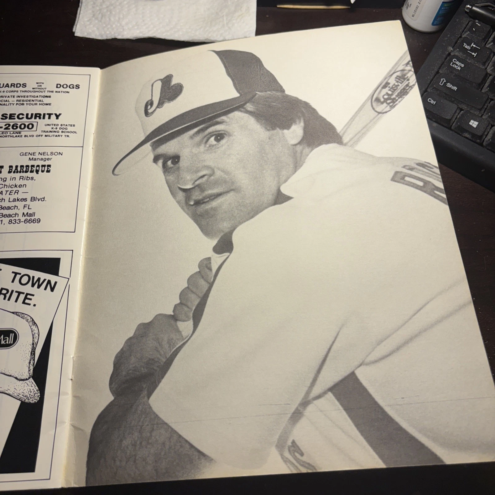 Vintage 1984 MONTREAL EXPOS Spring Training Program Dawson Raines Postcard Rose