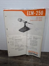 Sony ECM-250 Electret Microphone Service Manual Original Paperwork Vintage