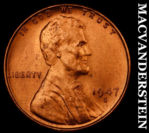 1947-S Lincoln Wheat Cent-Choice Gem BU Lustrous No Reserve #i2754