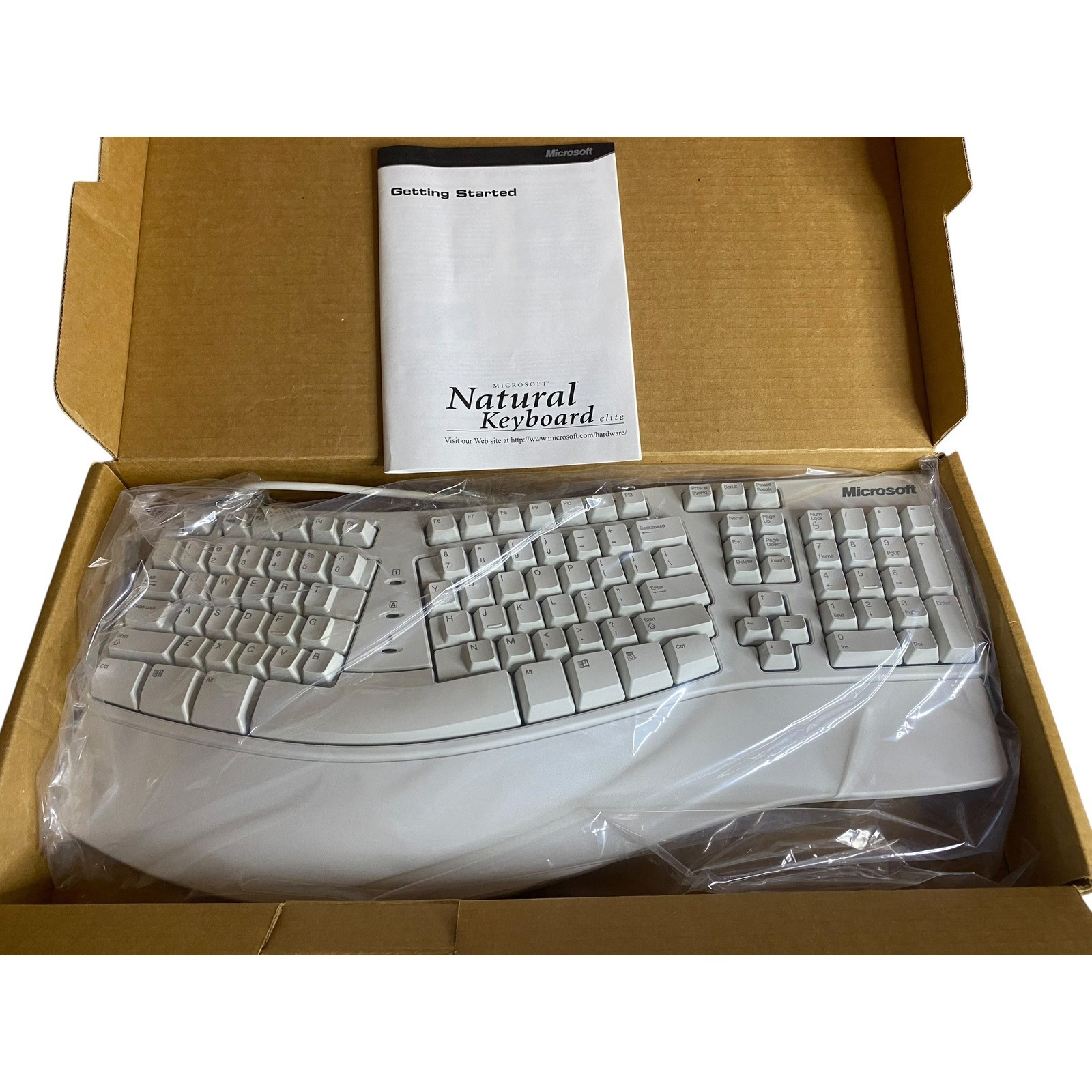 Microsoft Natural Keyboard Elite White Ergonomic Wired Split