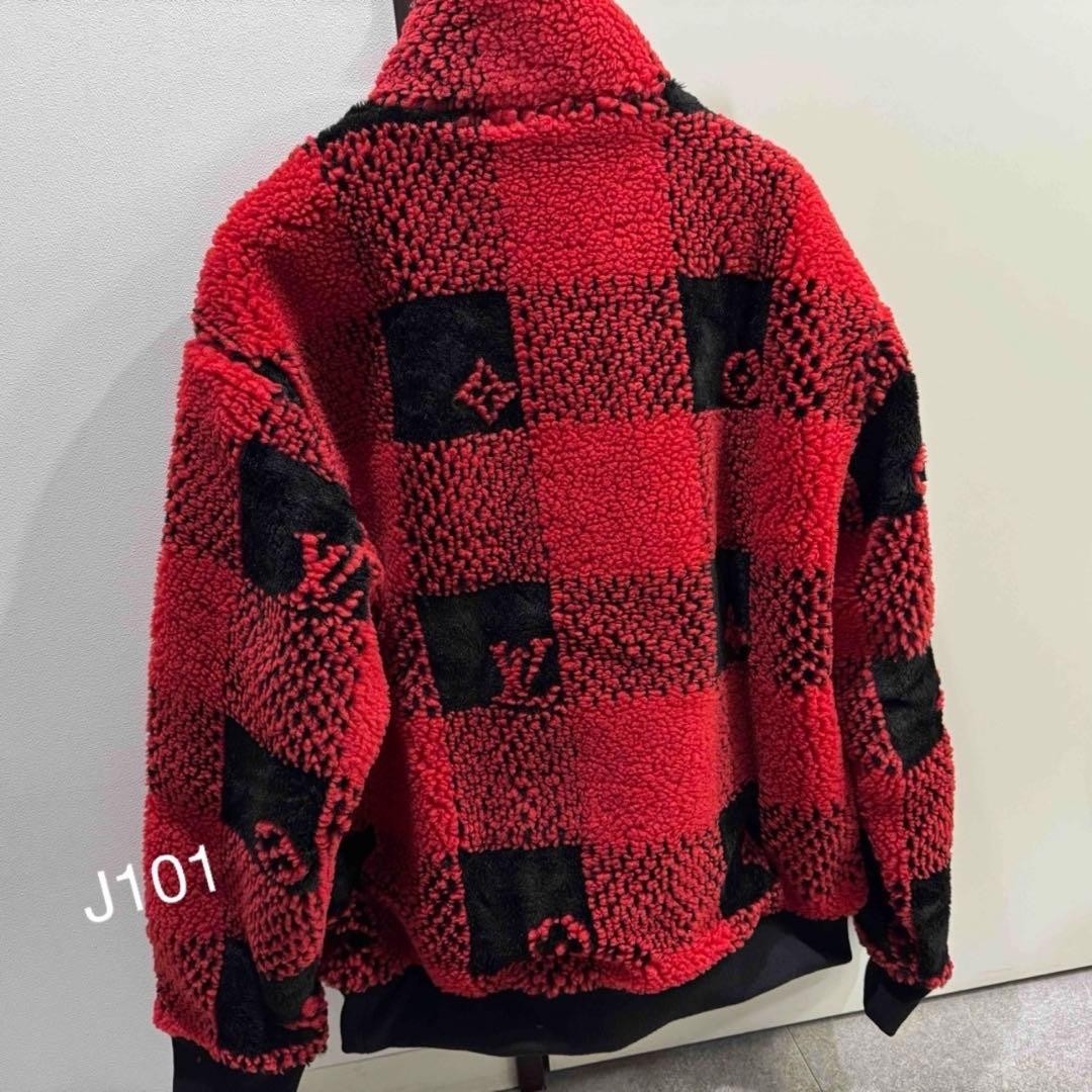 Louis Vuitton Damier fleece blouson L size | eBay