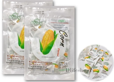 2 Packs Chewy Corn Candy Delicious Thai Fruit Premium Snack International Food