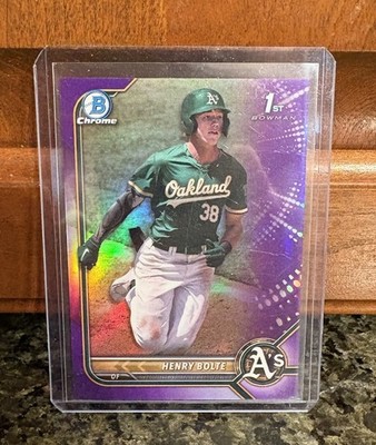 2022 Bowman Draft Henry Bolte Purple Chrome /250