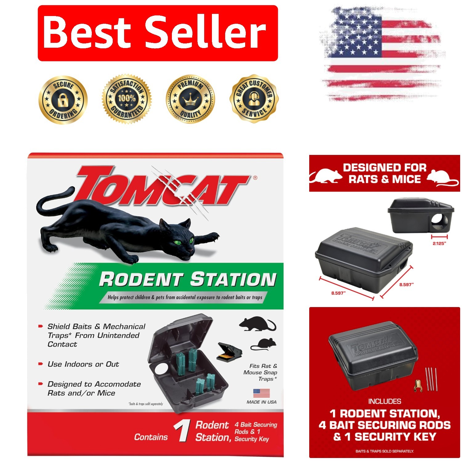 For Mice & Rats - 1 Station Included