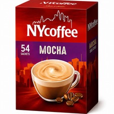 NYcoffee Mocha Instant Coffee 54 Sachets 14g Each | Rich Creamy Mocha Flavour