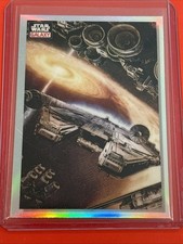 2023 Star Wars Galaxy Chrome Flight Millennium Falcon REFRACTOR Card #54