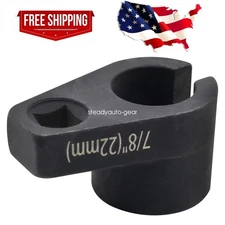 7/8-Inch 22mm Offset Oxygen O2 Sensor Socket Wrench Removal Tool Drive 3/8" US