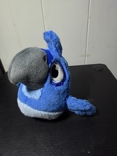Angry Birds Rio 8" Blu Plush NO SOUND Stuffed Animal Toy Blue Macaw Bird Rovio