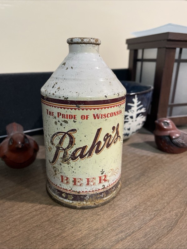 Vtg. Rahr’s Crowntainer Cone Top Beer Can 1950’s xxEMPTYxx 🍺🍺🍺