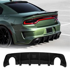 Glossy Black Rear Bumper Diffuser Lip For 2020-2023 Dodge Charger Widebody Only
