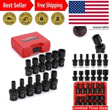 Compact 12-Piece 1/4" Drive Impact Socket Set with Corrosion-Resistant Finish