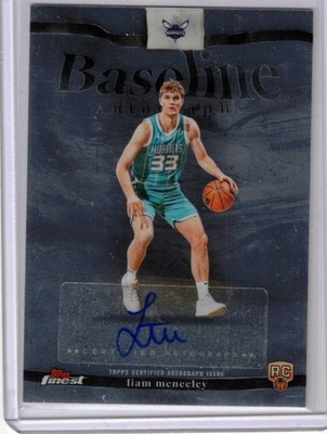 2025-26 TOPPS FINEST LIAM MCNEELEY AUTO ROOKIE RC BASELINE HORNETS