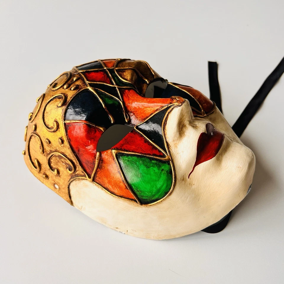 Mask Venetian Volto Harlequin Venetian Mask - Image 2 of 4