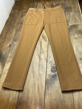 Eileen Fisher Organic Cotton Cozy Stretch Slim Pants Size 6 Dark Clay Minimalist