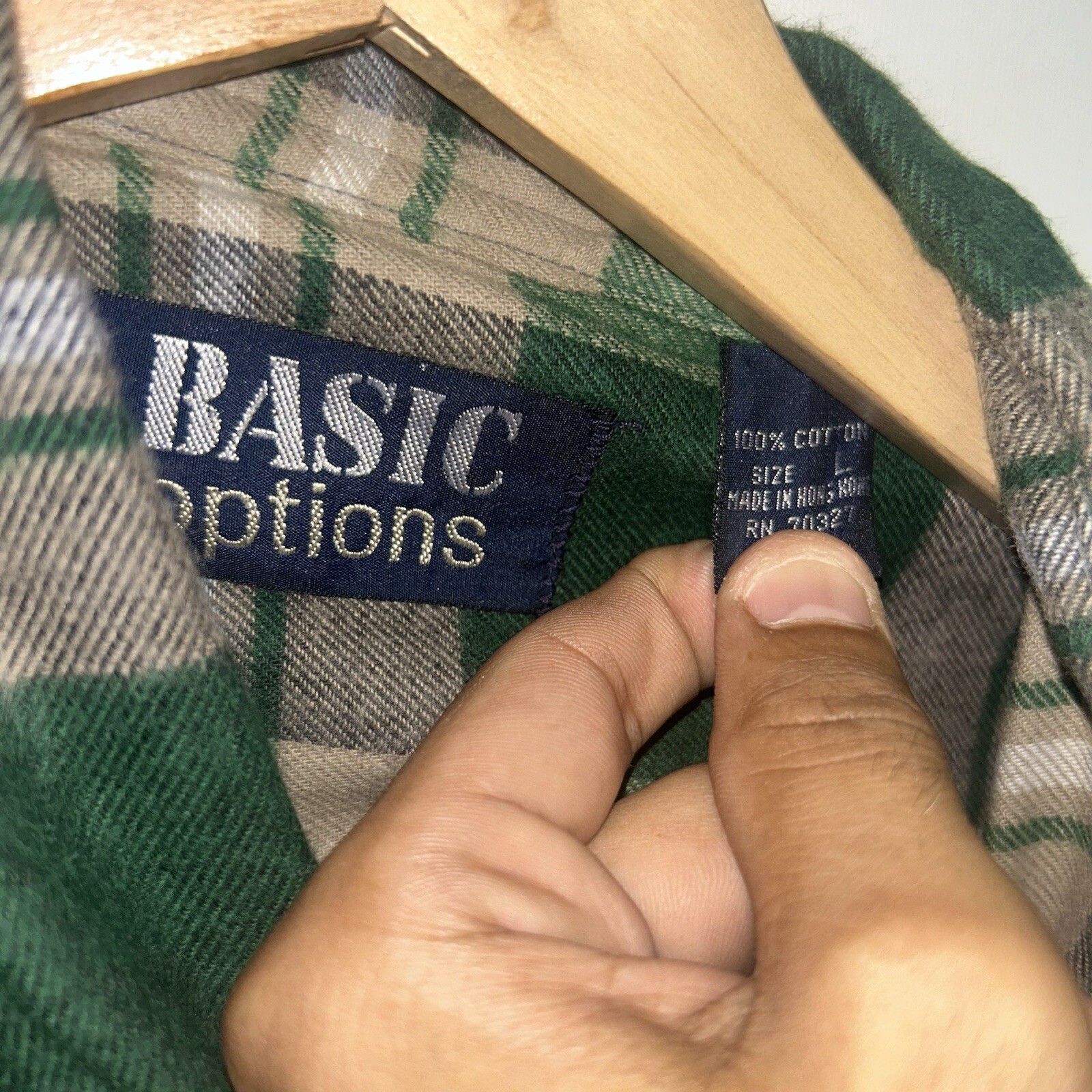 Vintage 1990’s Basic Options Button Uo Flannel Sh… - image 2