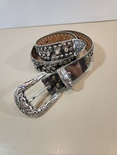 Nocona Western Rodeo Belt Womens S Show Studded Rhinestone Bling Crystal Camo