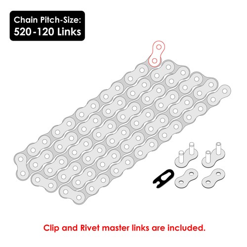 Drive Chain for Honda TRX450R 2004, 2005, 2006, 2007, 2008, 2009 - Picture 2 of 8