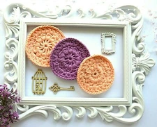 6 Face pads Cotton sponges Makeup remover pads Face rounds Crochet scrubbies